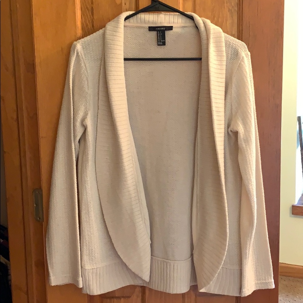Forever 21 cream cardigan